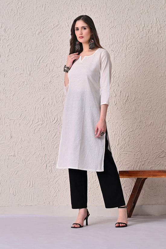 White Pintex Kurta