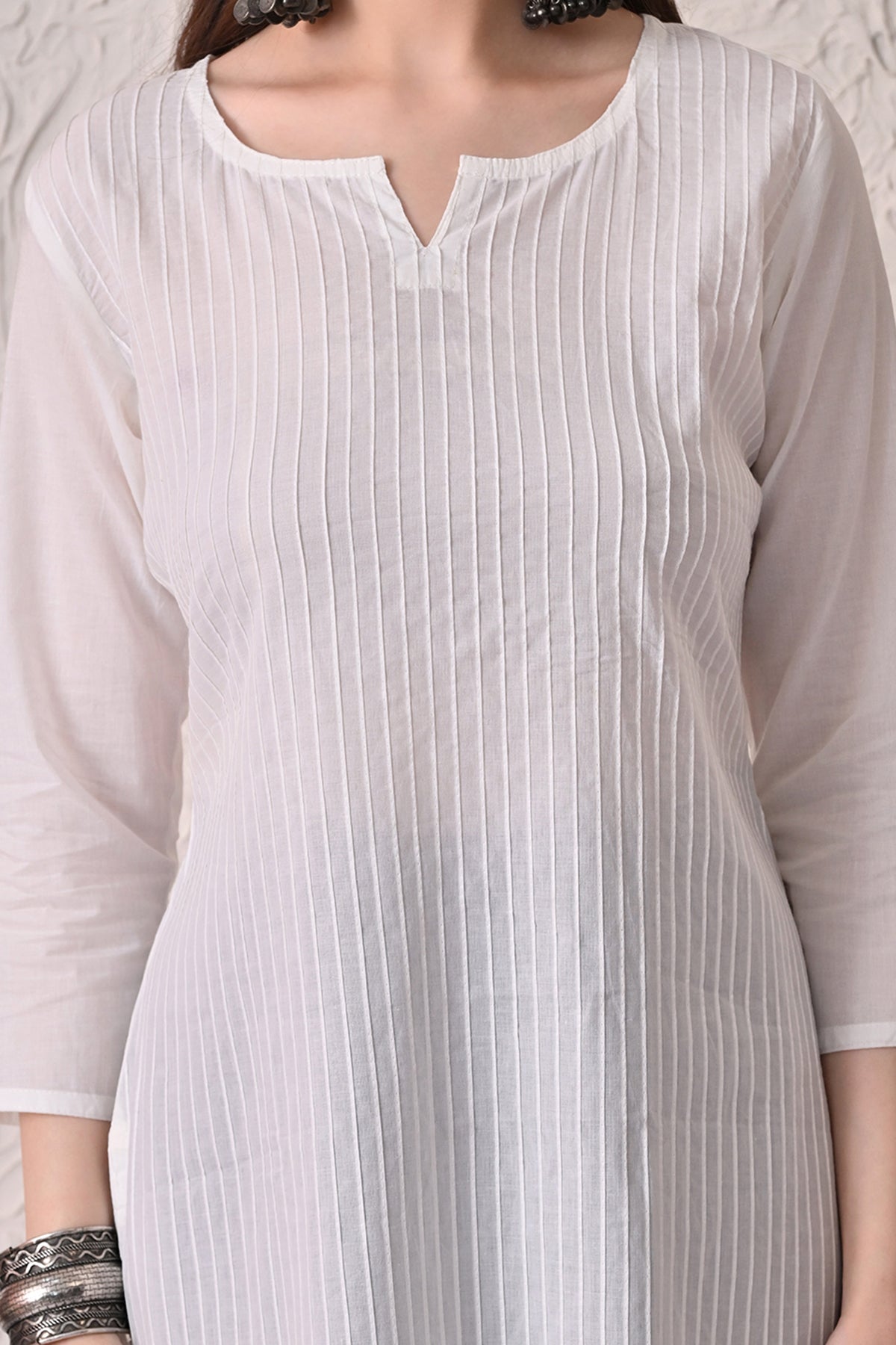 White Pintex Kurta