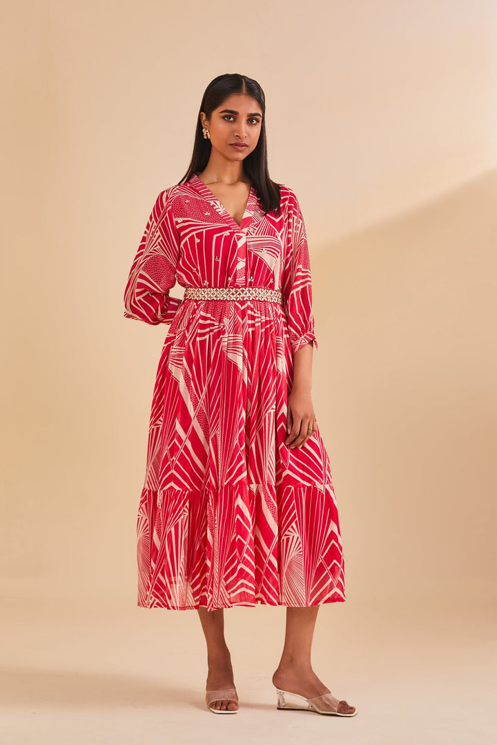 Pink Printed Dress