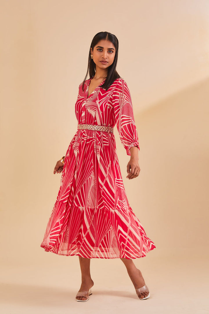 Pink Printed Dress