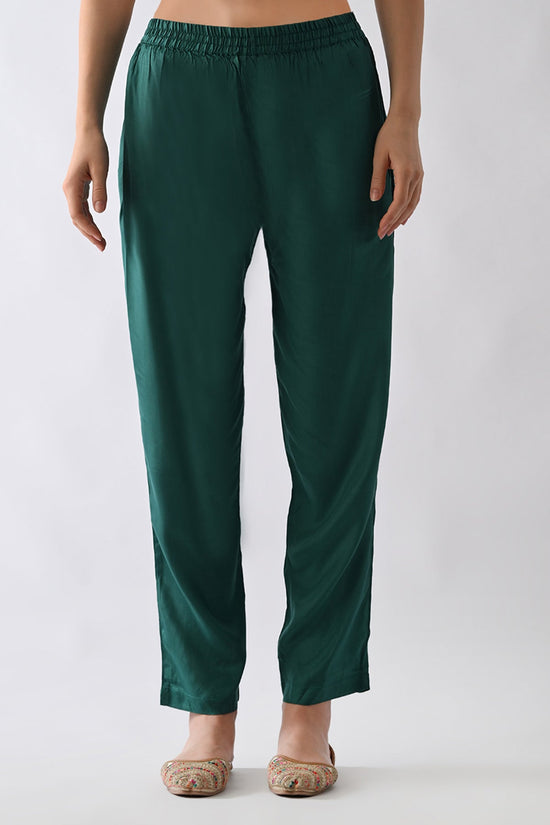 Green Embellished Kurta Set (3 Piece)