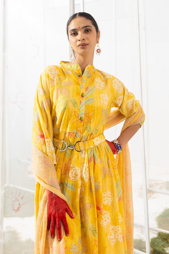 Yellow Printed Dress
