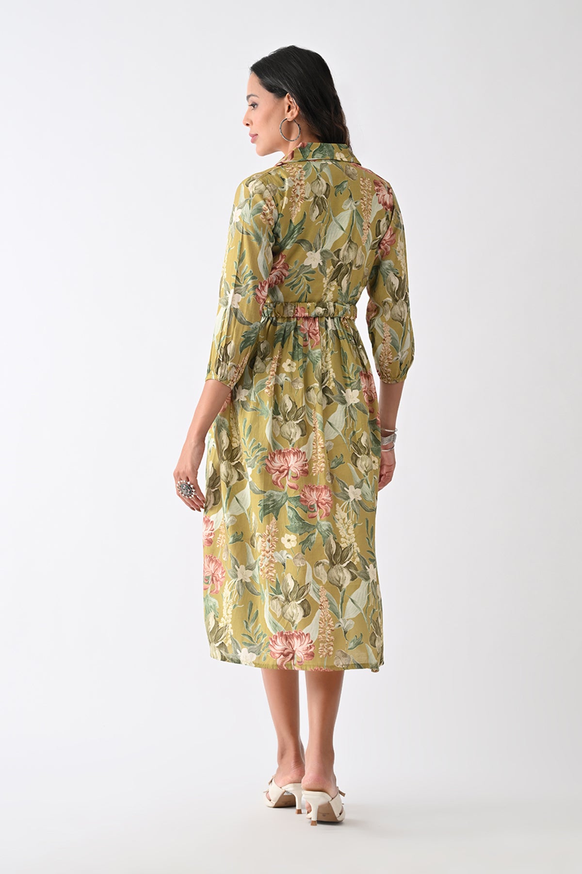 Green Floral Printed Dress
