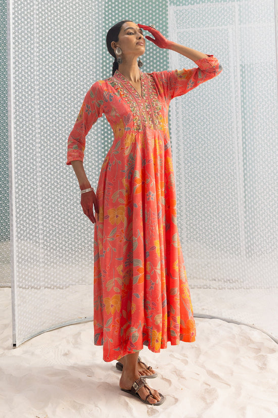 Pink Printed Dress