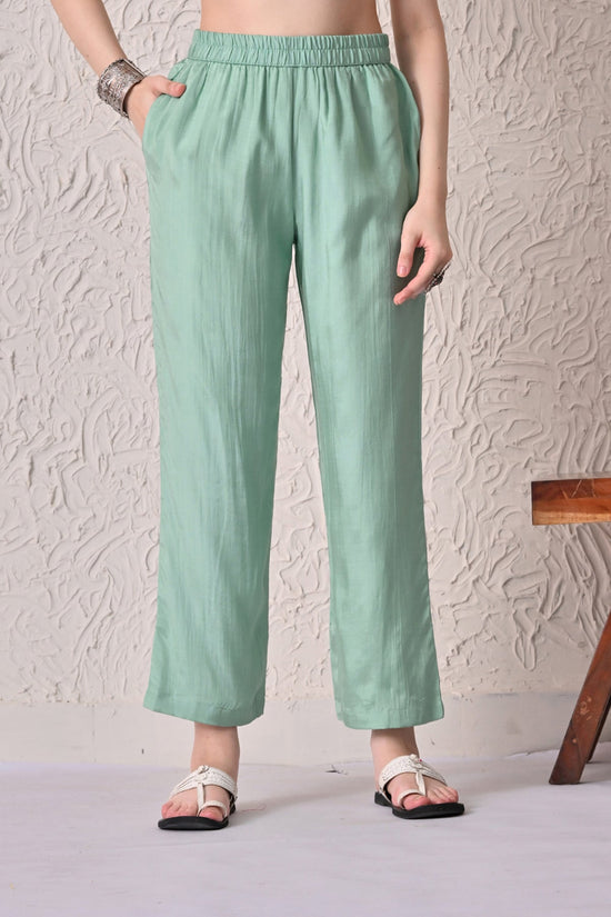 Green A-line Embroidered Kurta 3 Pcs Set