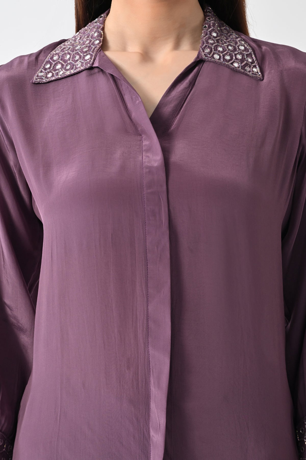 Purple Solid Co-Ord Set