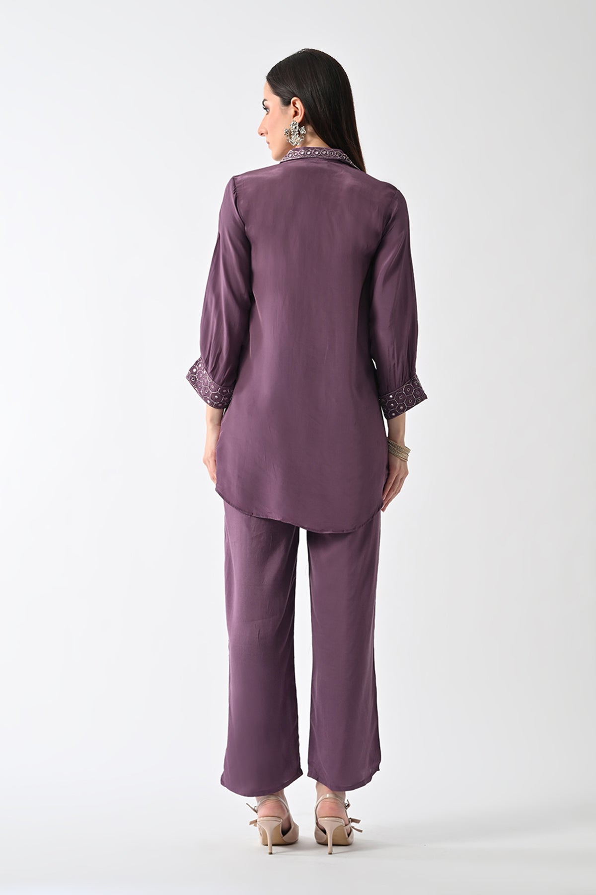 Purple Solid Co-Ord Set