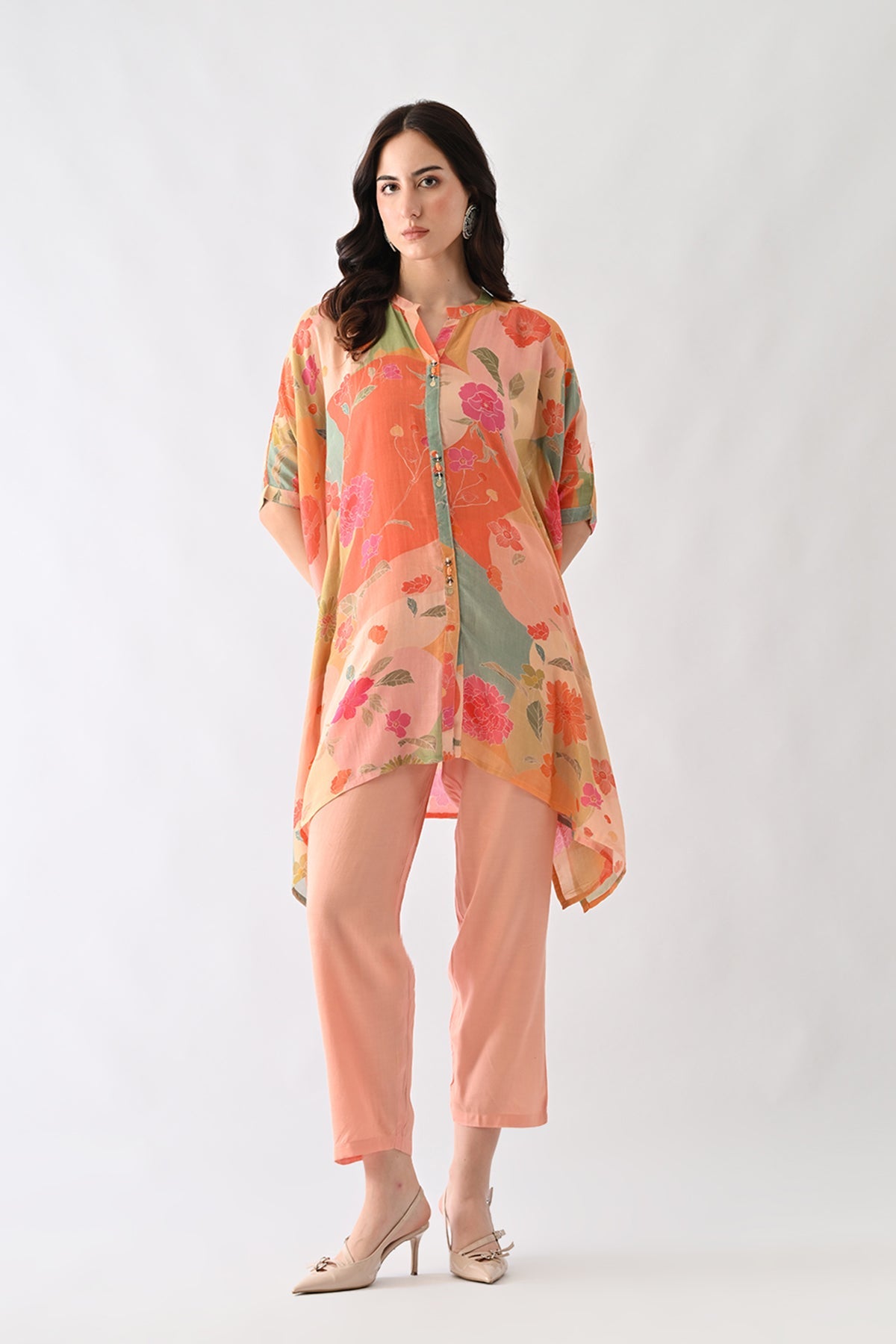 Multi Printed Kaftan Set