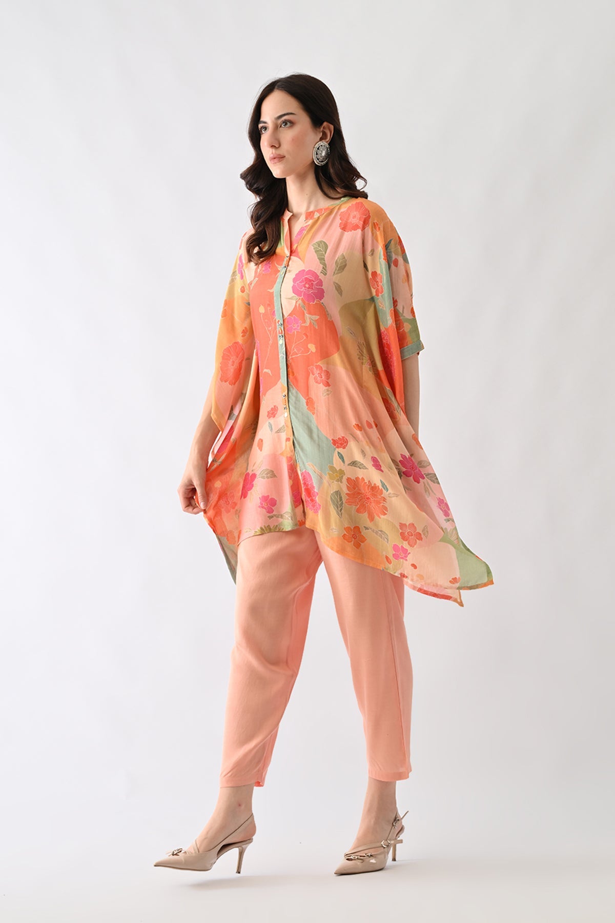 Multi Printed Kaftan Set