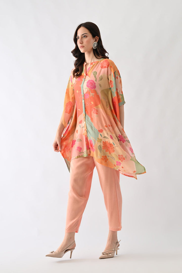 Multi Printed Kaftan Set