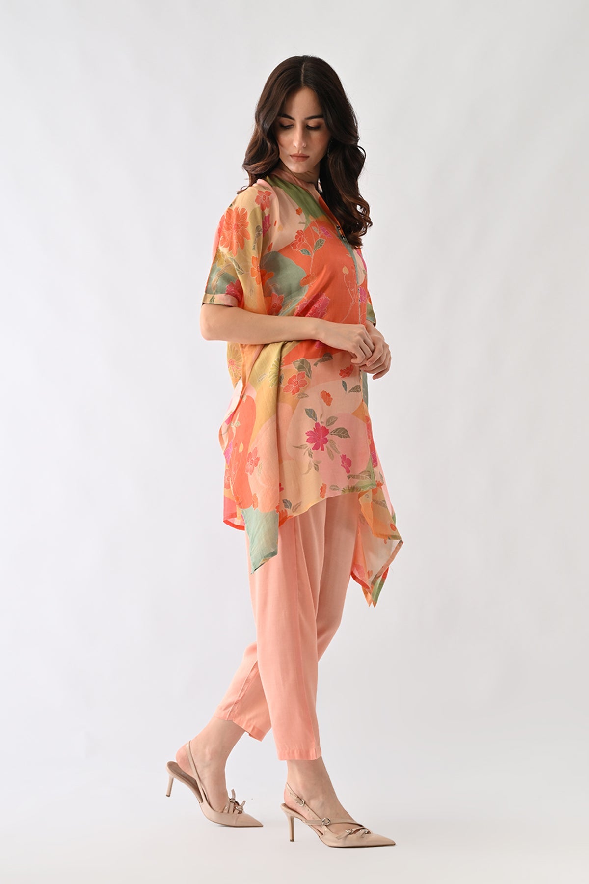 Multi Printed Kaftan Set
