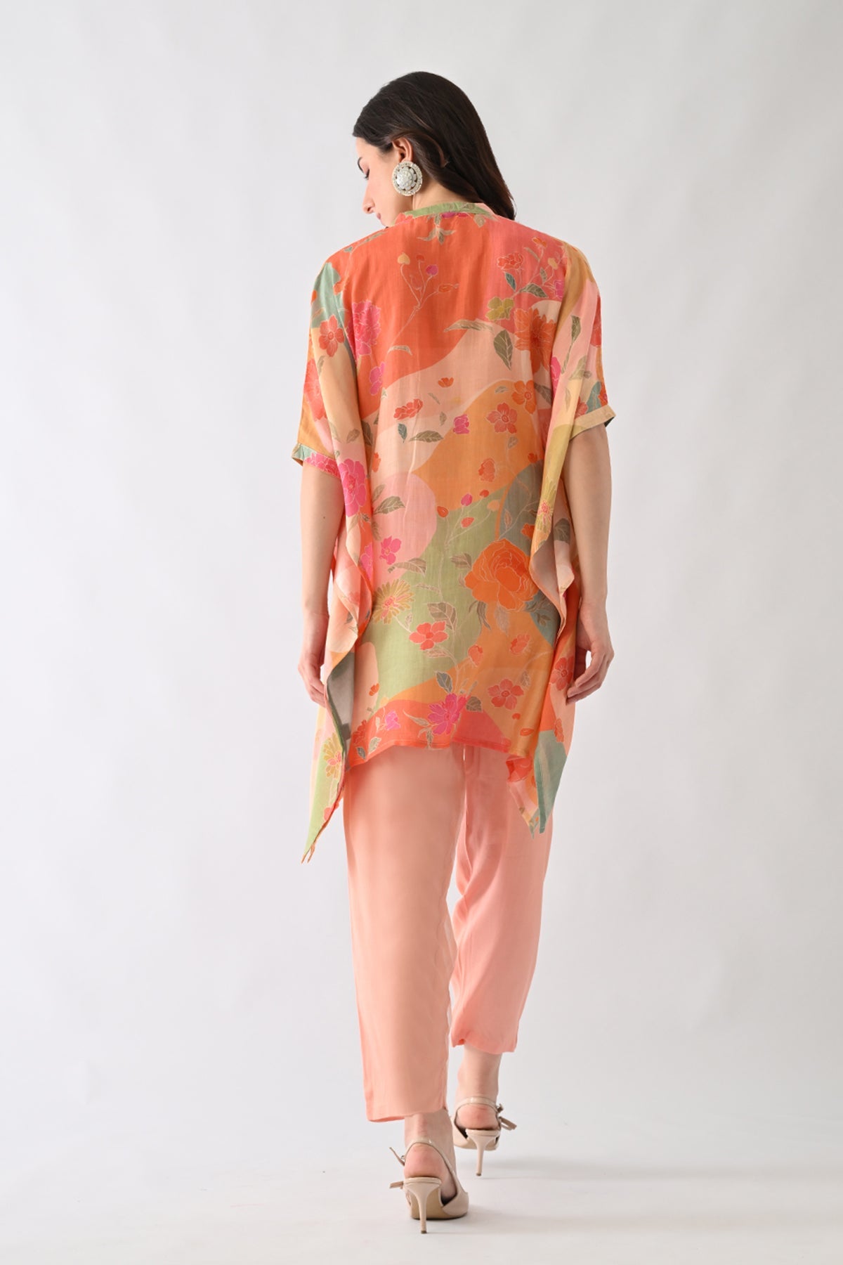 Multi Printed Kaftan Set