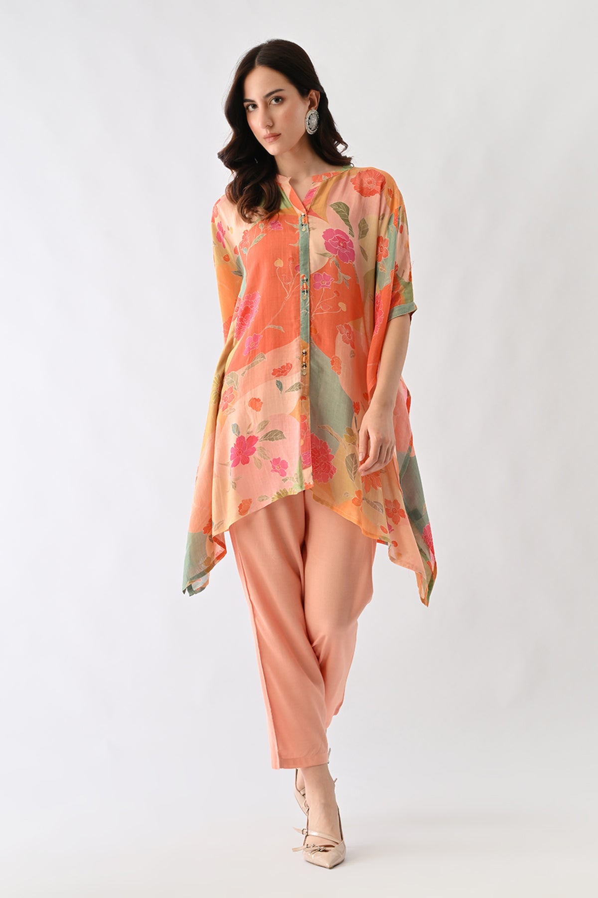 Multi Printed Kaftan Set