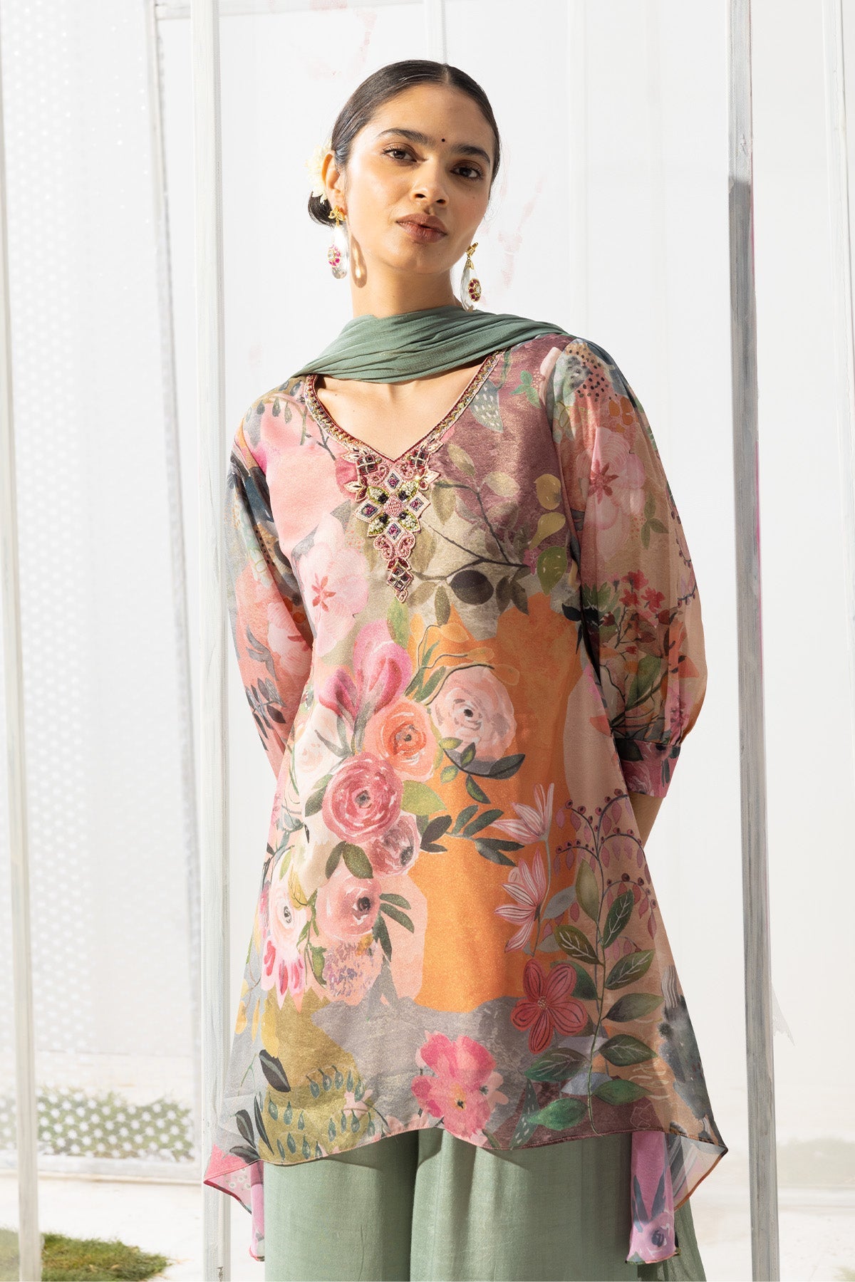 Multi-Printed Kurta 3 Pcs Set