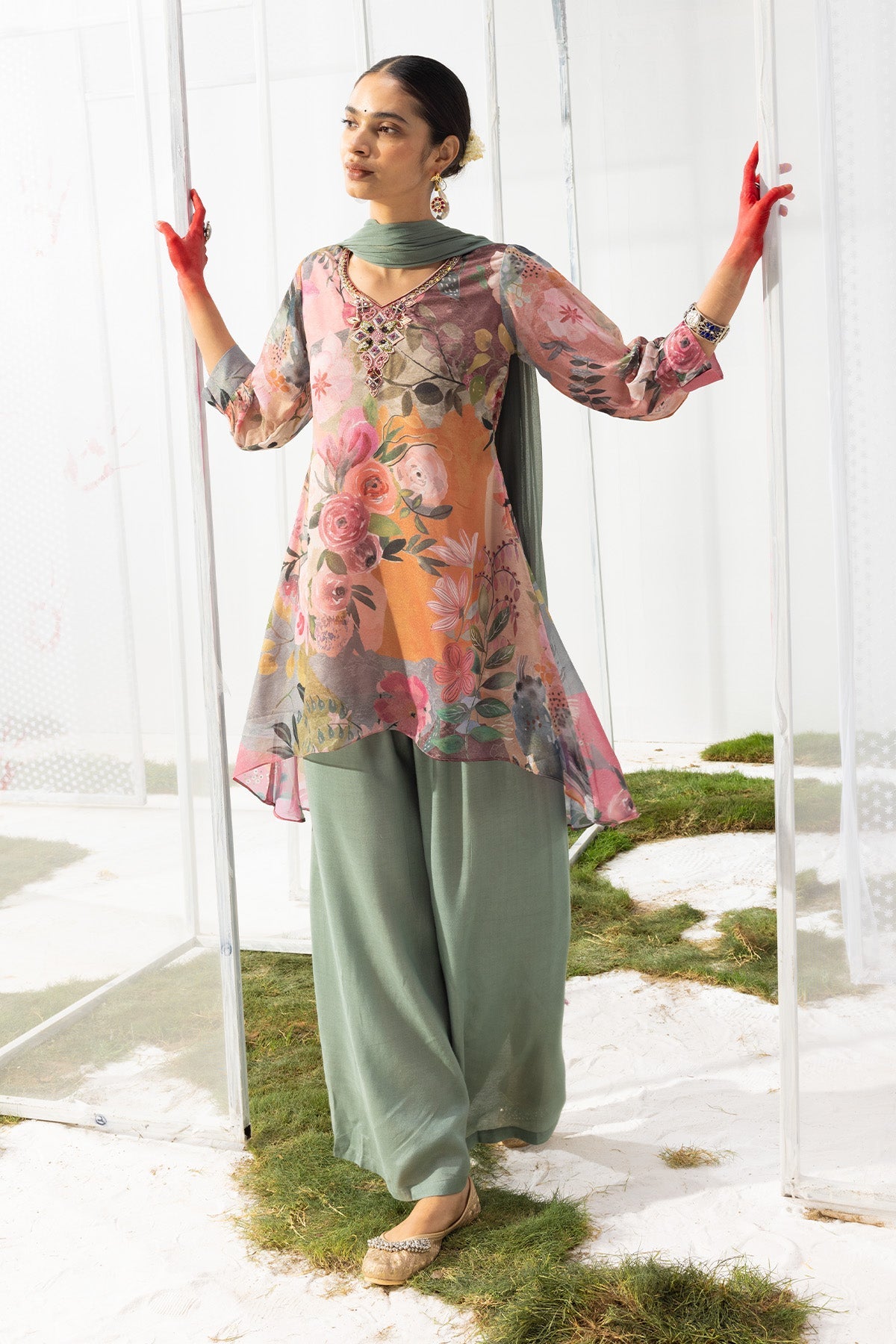 Multi-Printed Kurta Set