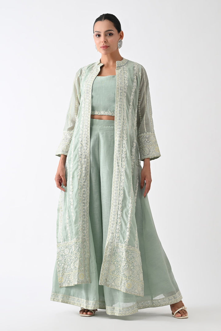Green Embroidered Co-Ord Set