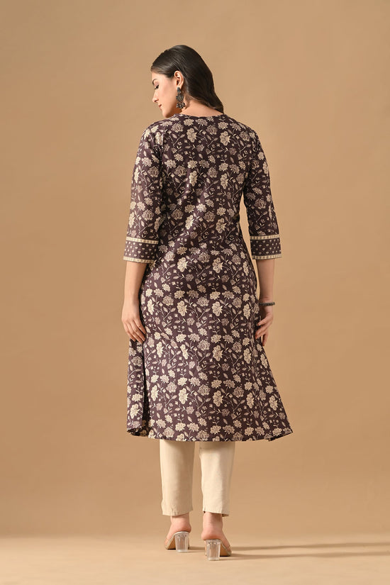 Purple Printed Kurta