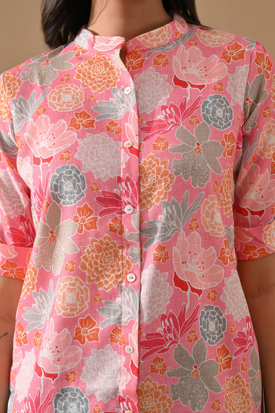 Pink Floral Printed Top