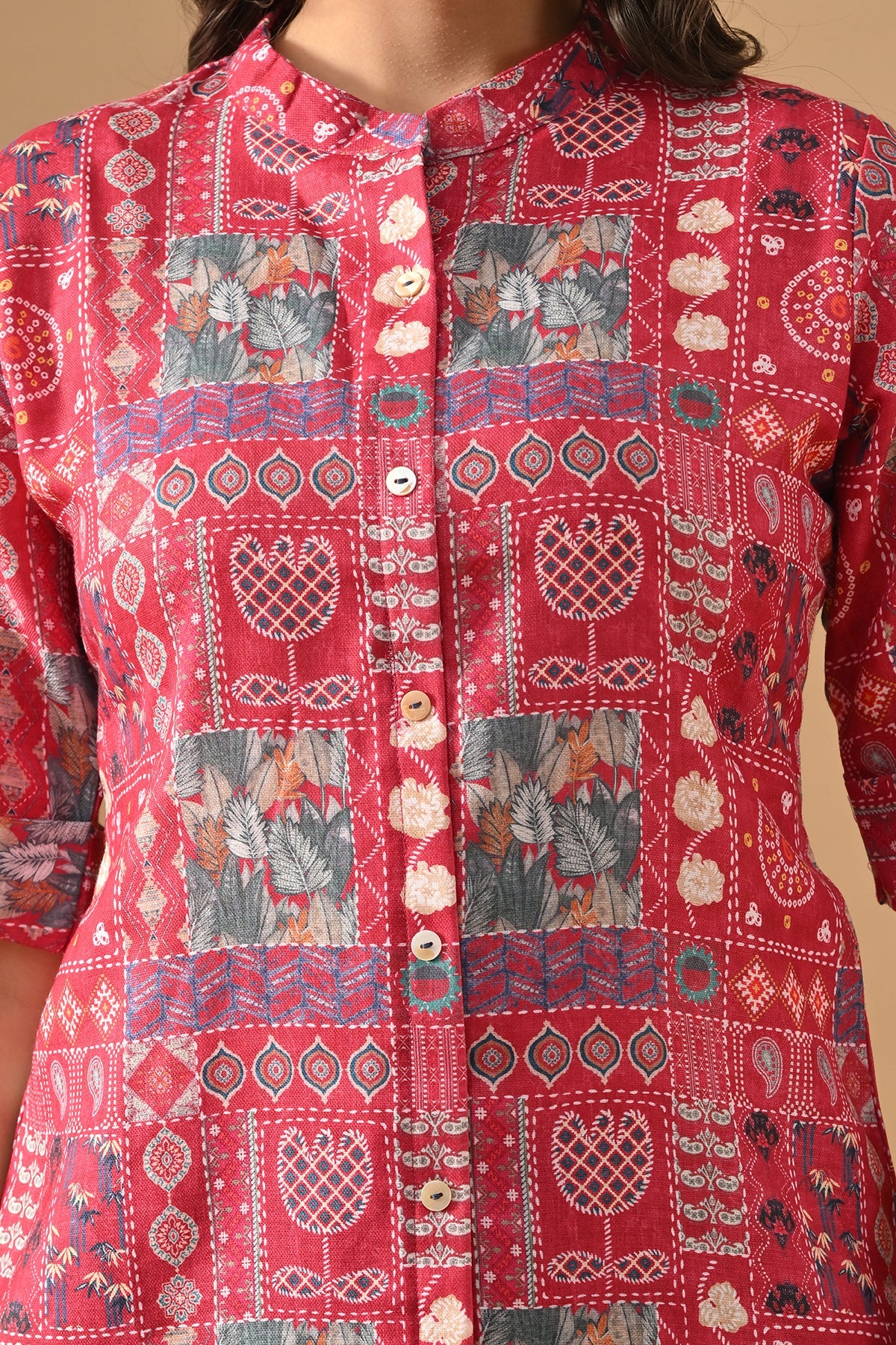 Pink Floral Printed Top