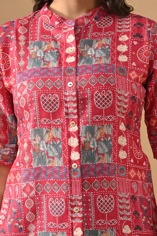 Pink Floral Printed Top