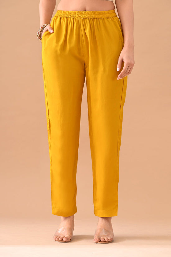 Mustard Embellished Kurta 3 Pcs Set