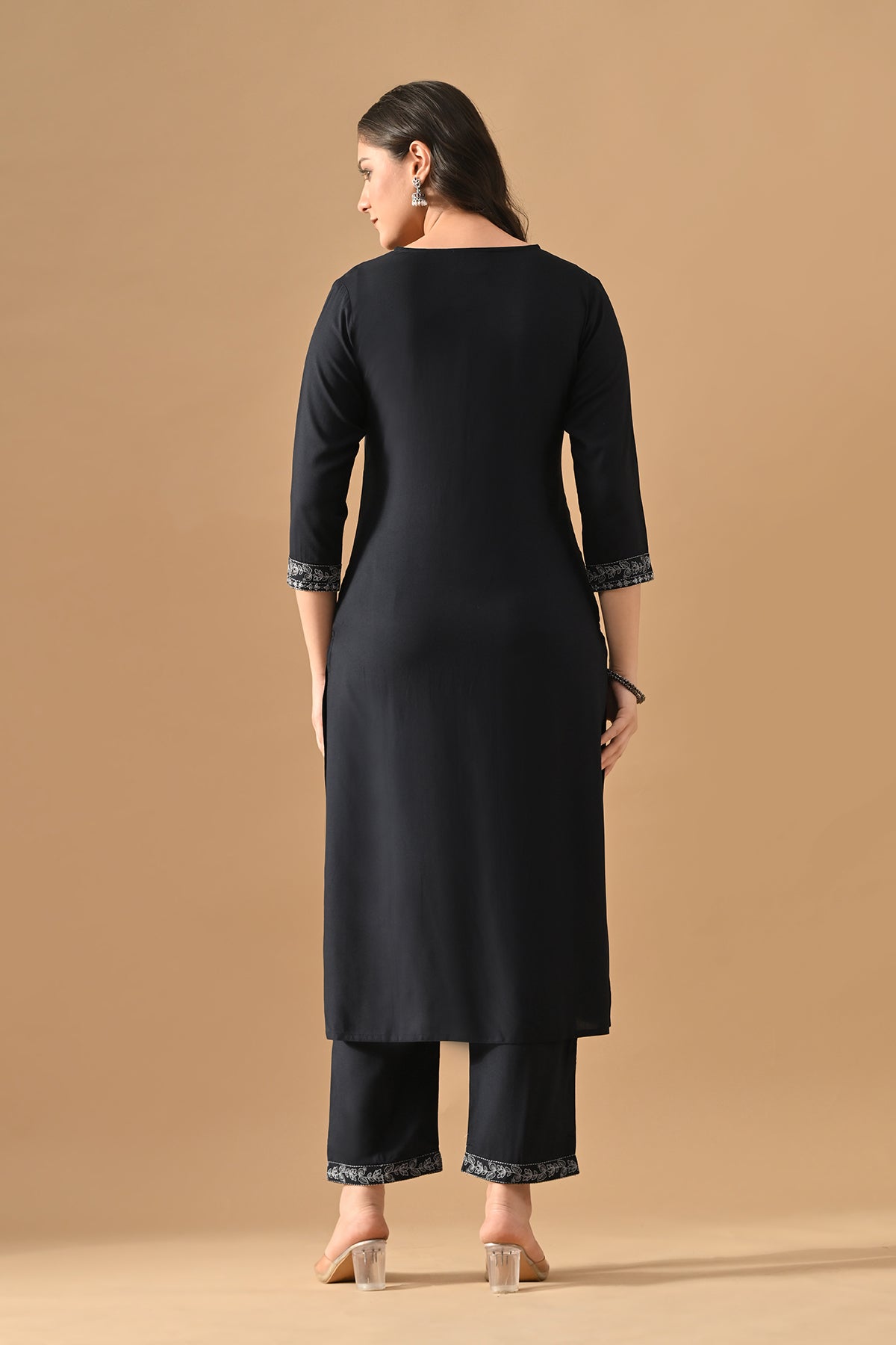 Blue Embroidered Kurta Set