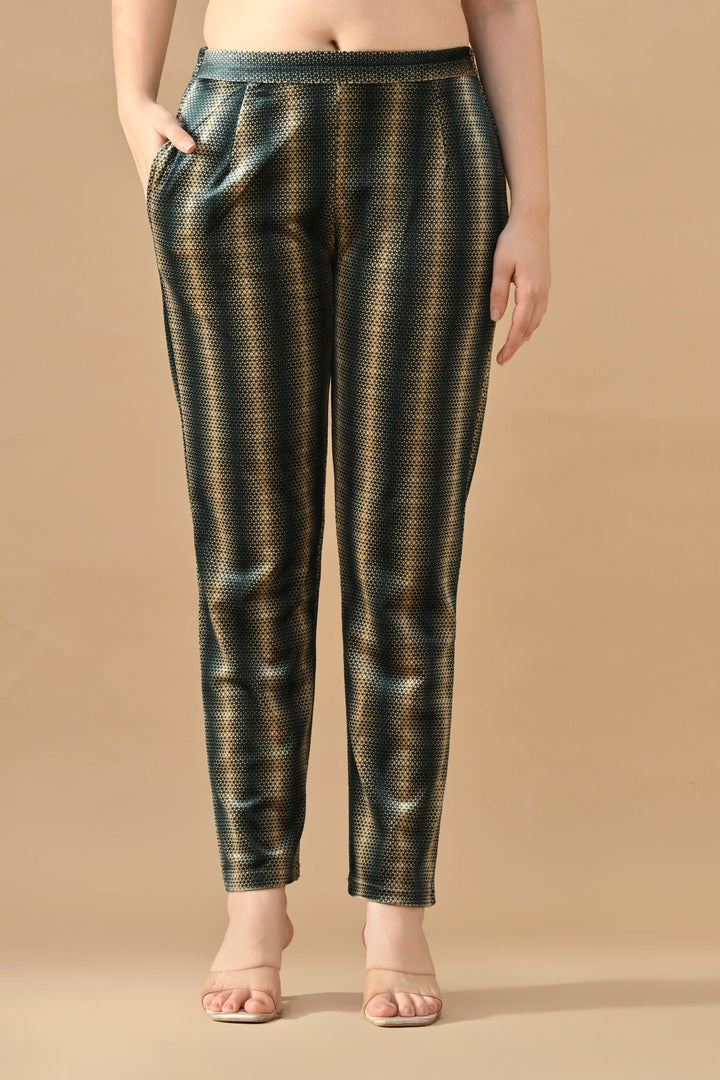 Winter Green Embroideredred Velvet Kurta Set