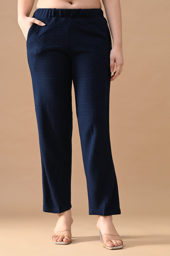Winter Blue Embroidery Ethnic Motifs Woven Co-Ord Set