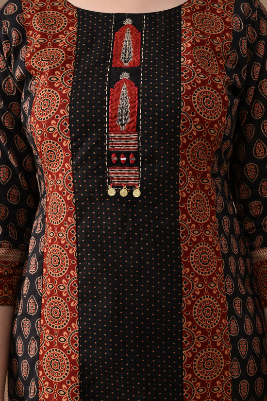 Black Printed Kurta