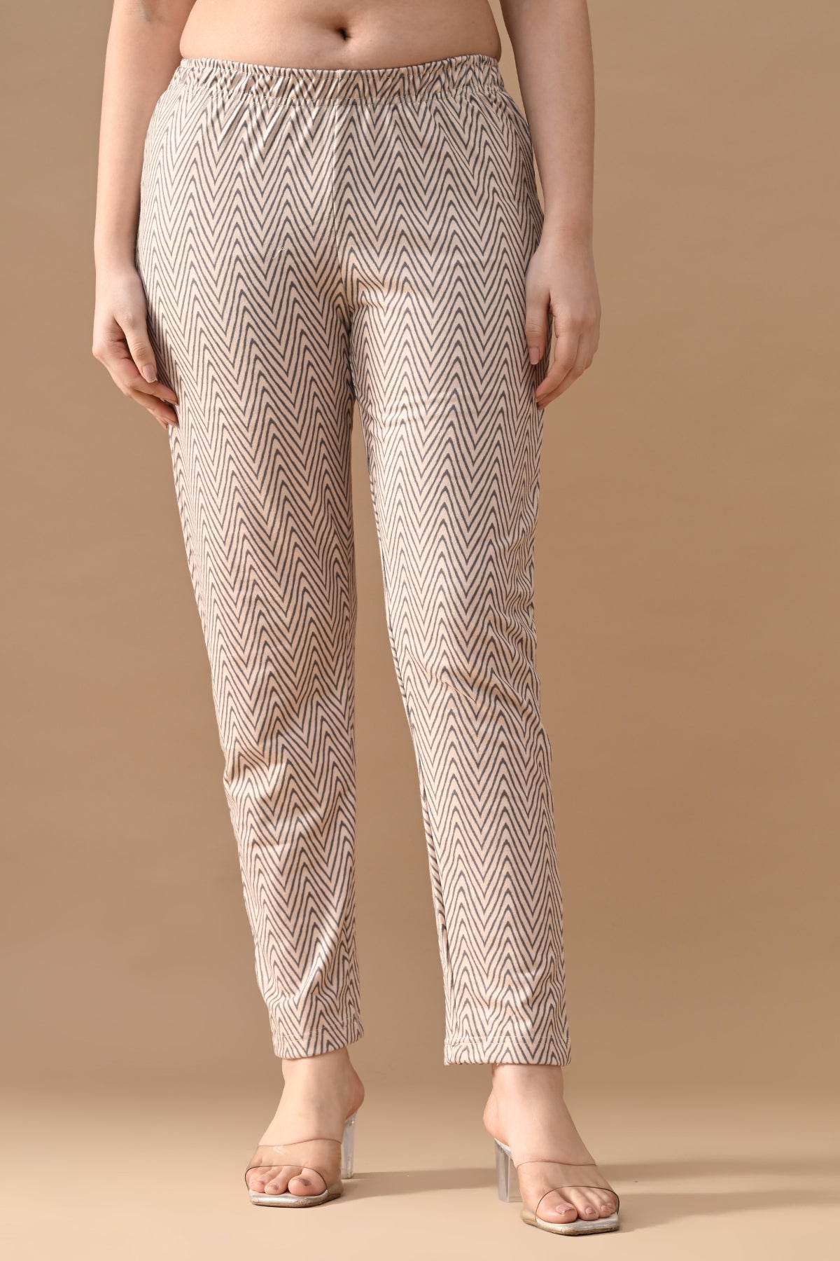 Winter Beige Printed Woven Co-Ord Set