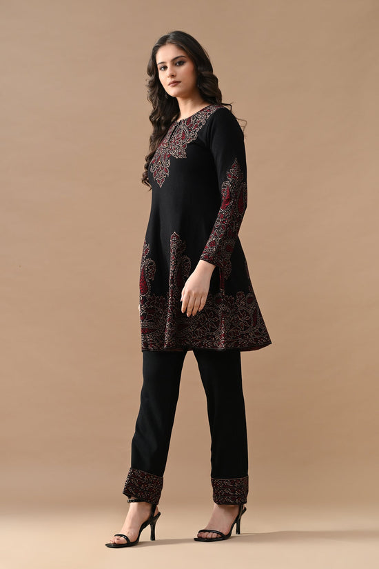 Winter Black  Printed Woven Co-ord Set