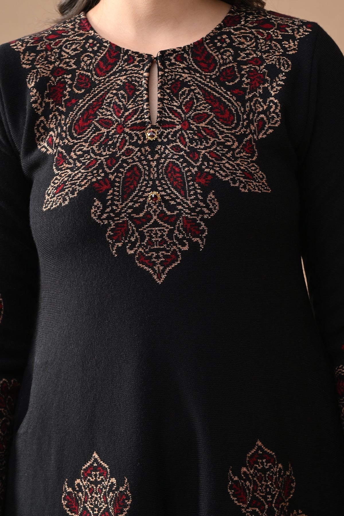 Winter Black  Printed Woven Co-ord Set