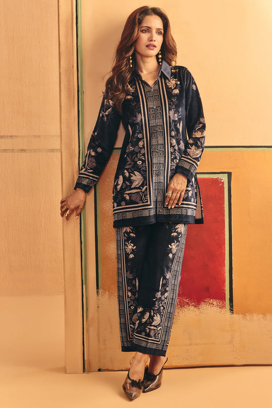 Winter Grey Velvet Co-Ord Set