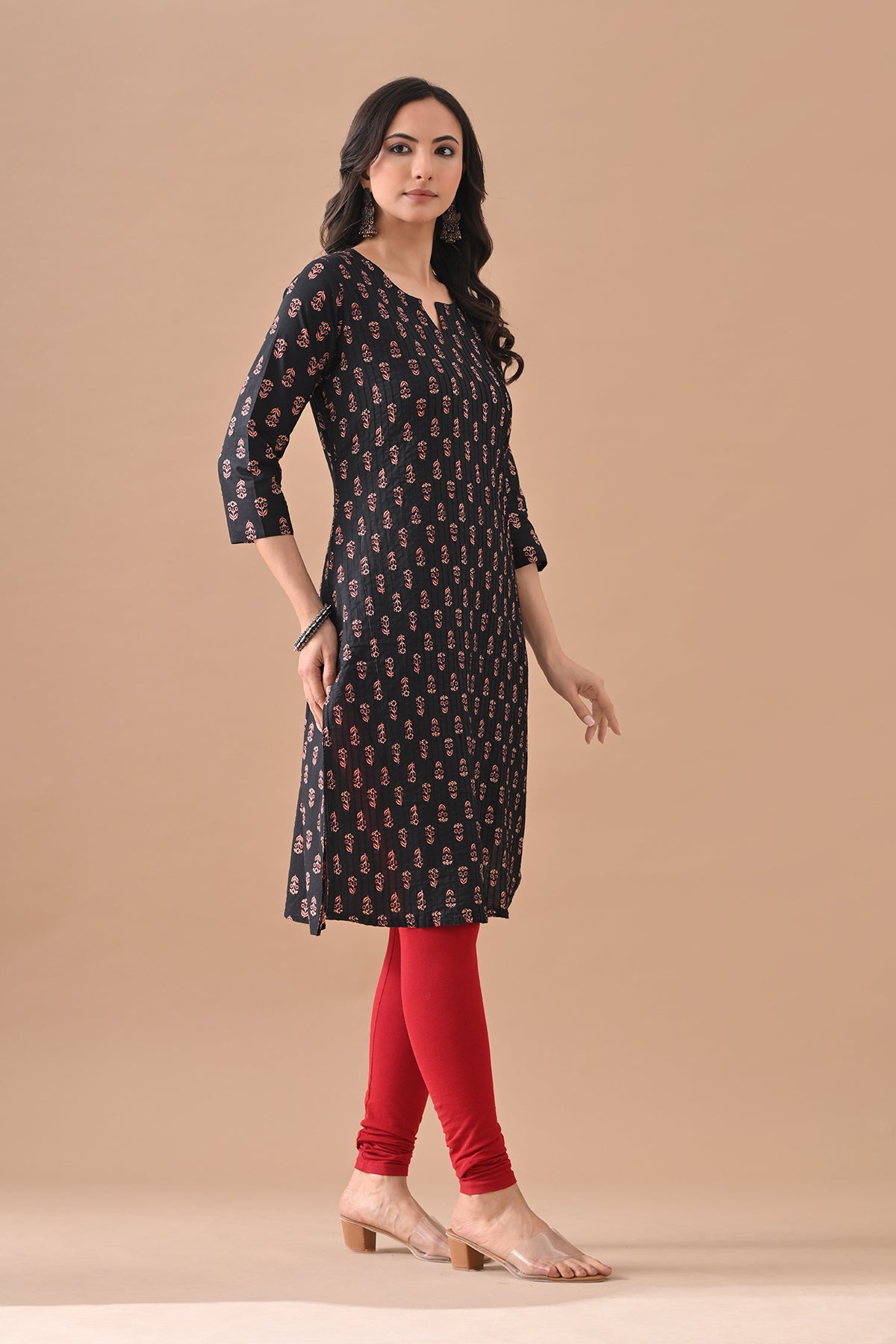 Black Printed Kurta