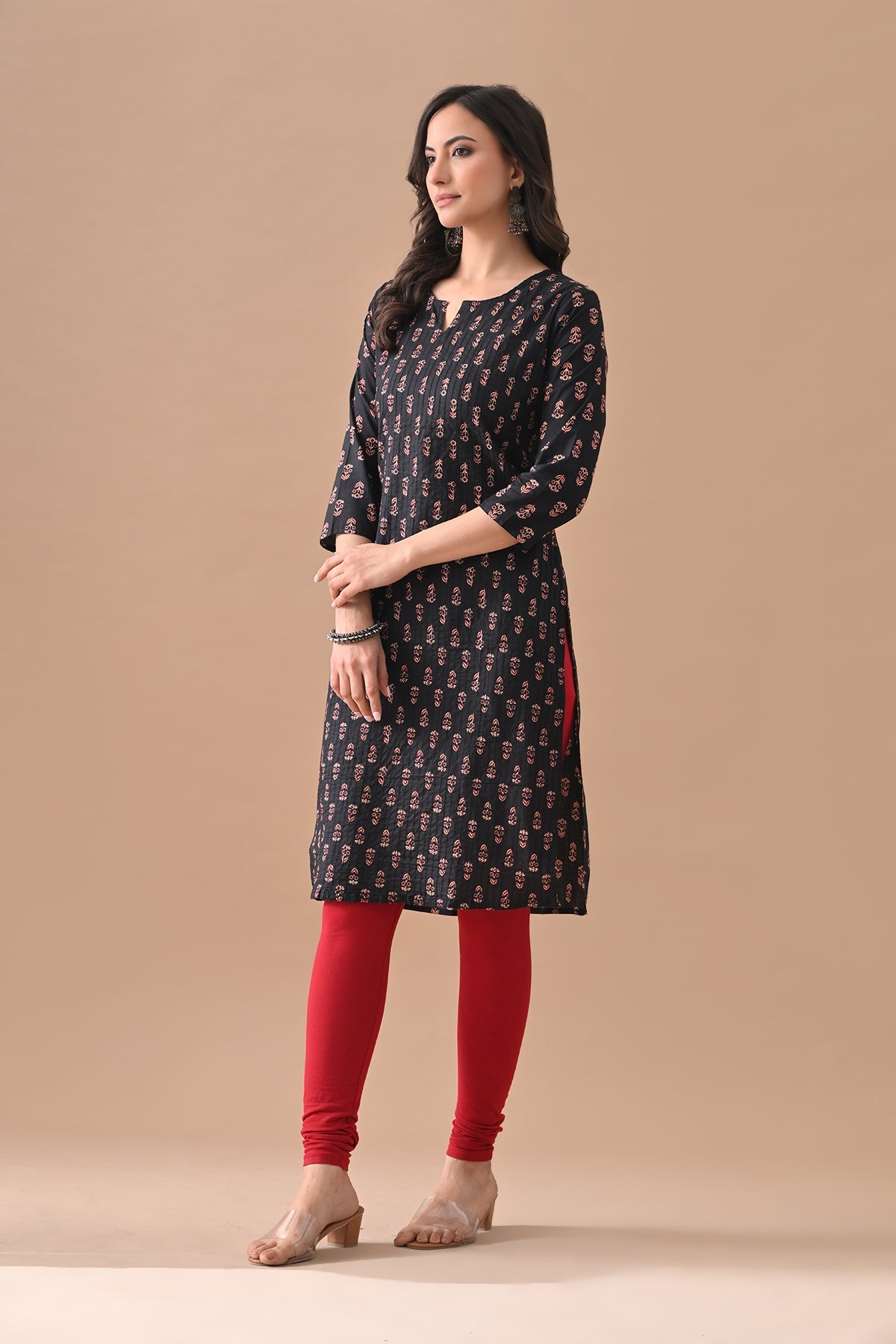 Black Printed Kurta