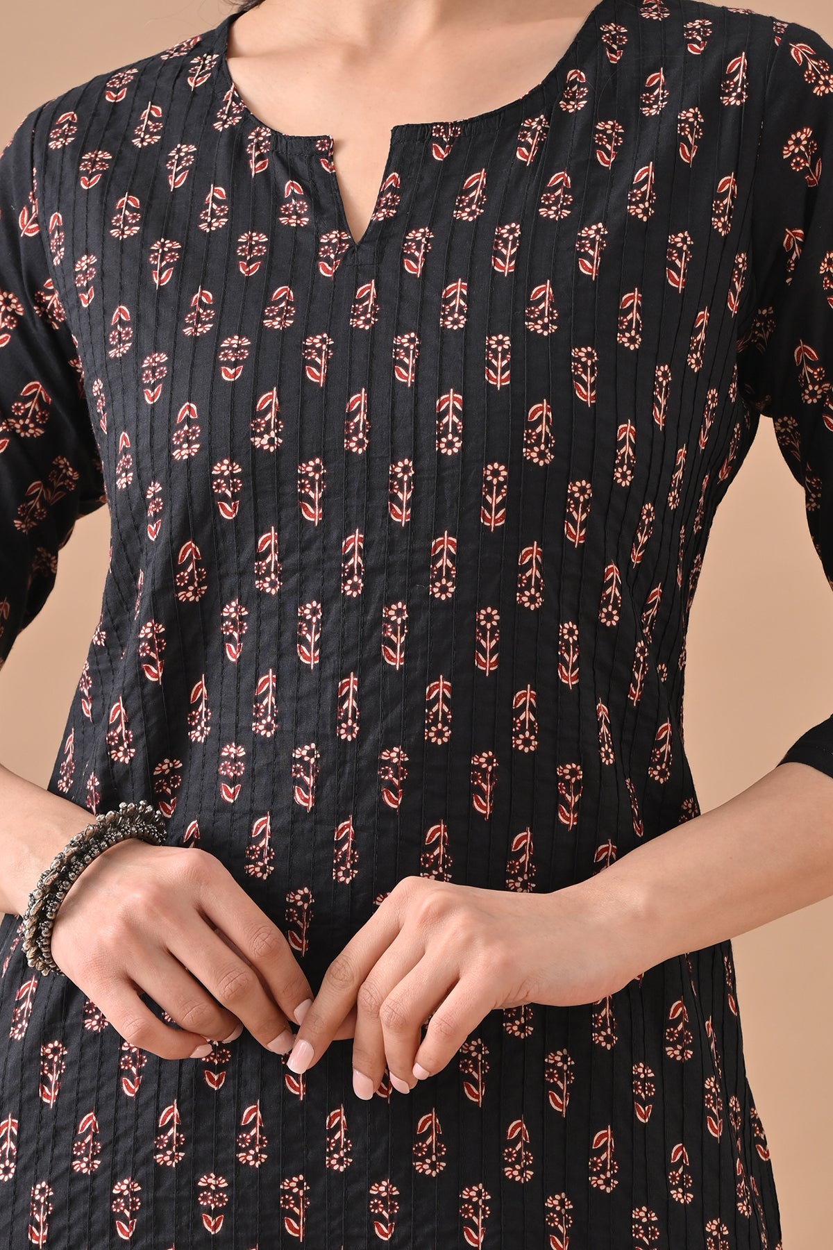 Black Printed Kurta