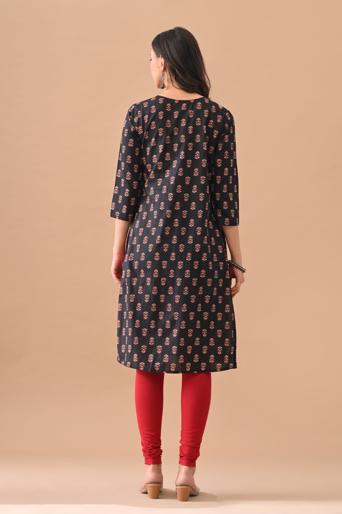 Black Printed Kurta
