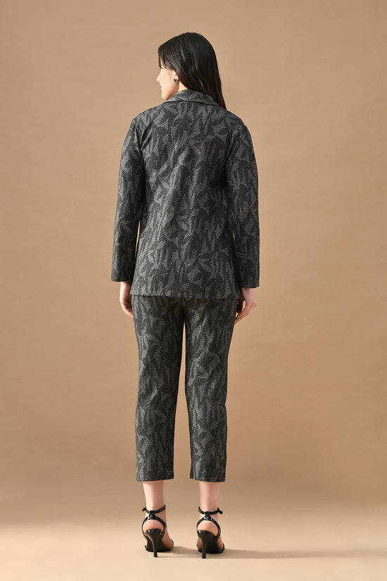 Winter Grey Self Design Woven Co-ord Set