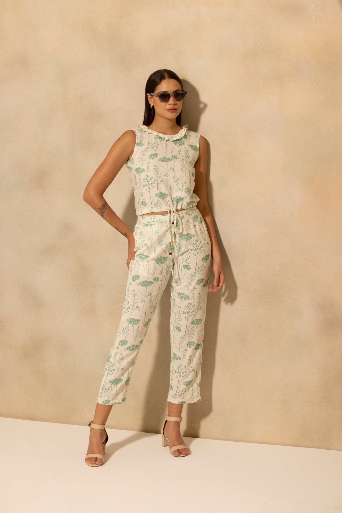 Cream Printed Co-Ord Set