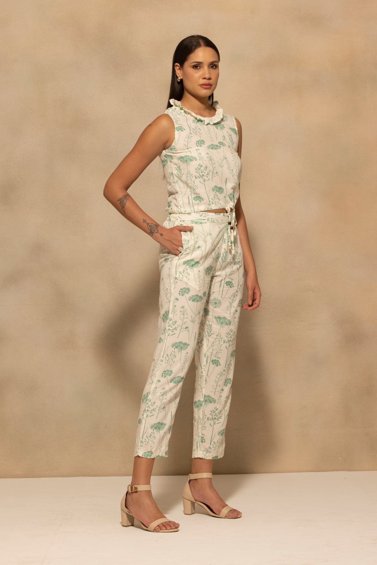 Cream Printed Co-Ord Set