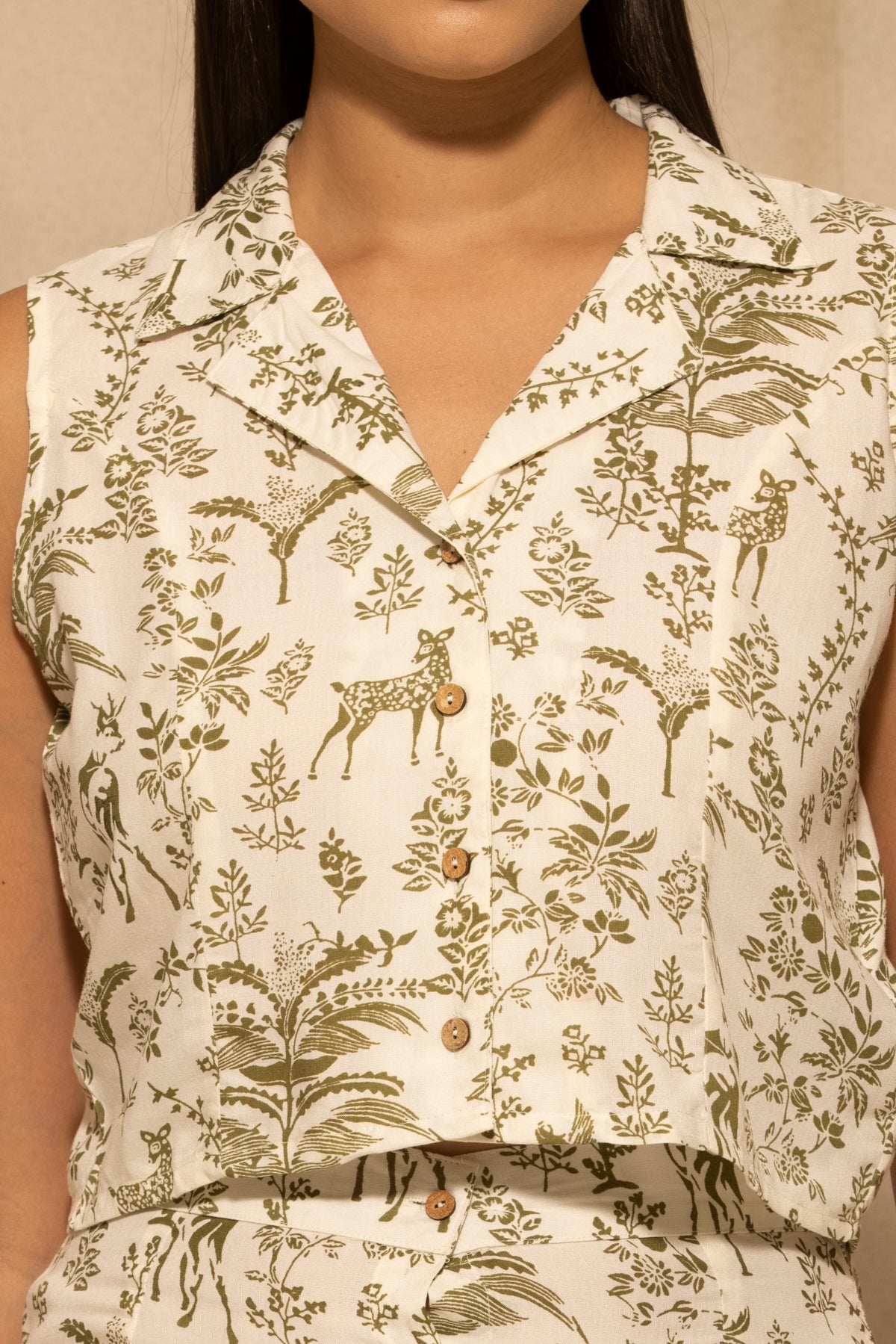 Cream Printed Co-Ord Set