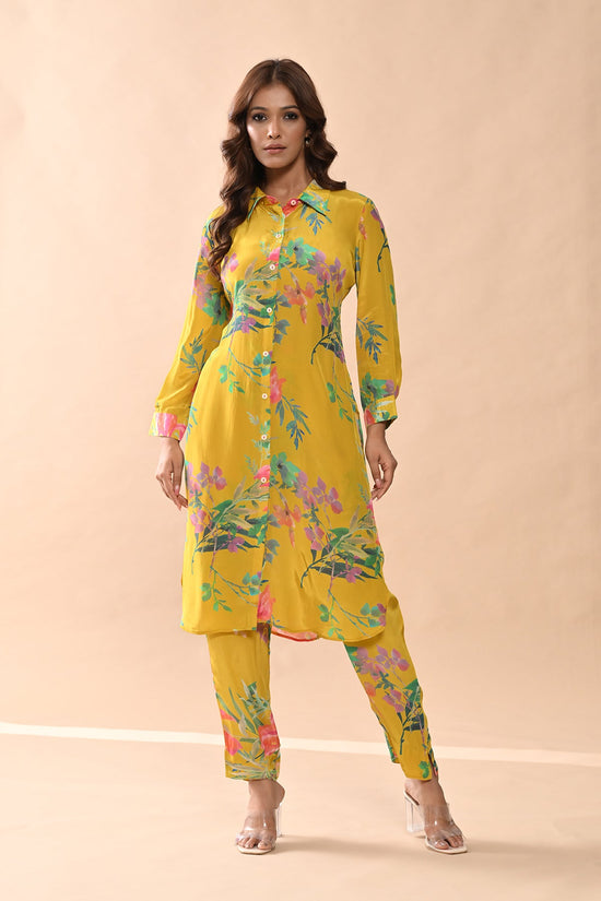 Yellow Printed Kurta Set