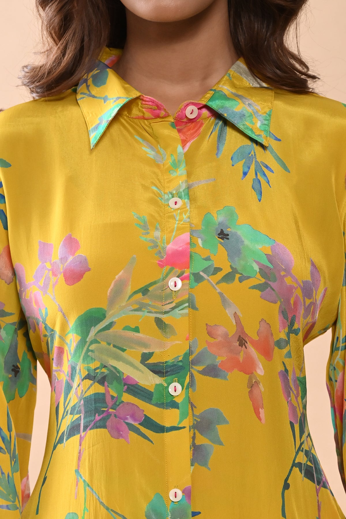 Yellow Printed Kurta Set