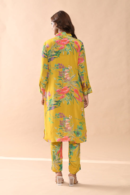 Yellow Printed Kurta Set