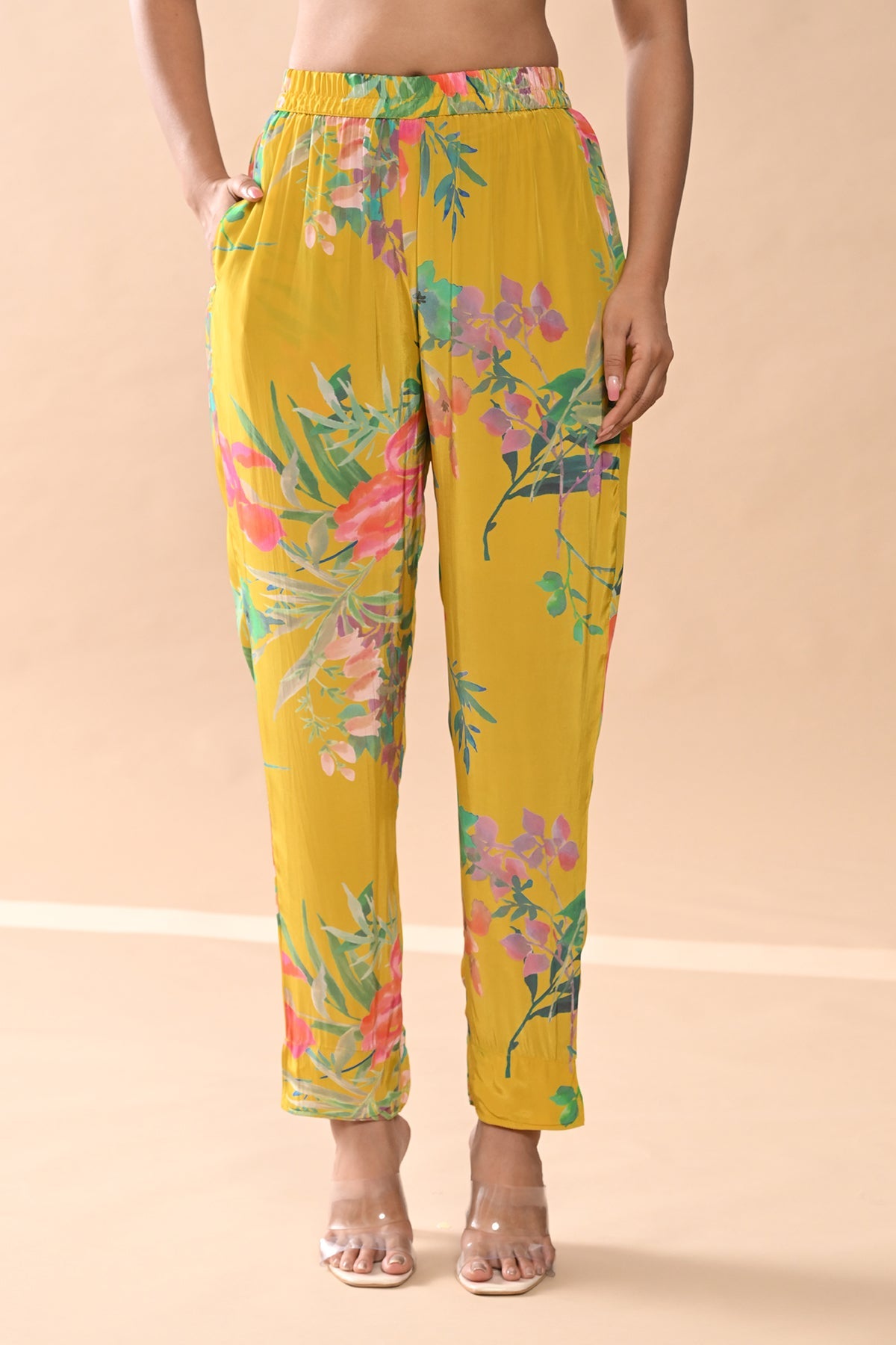 Yellow Printed Kurta 2 Pcs Set