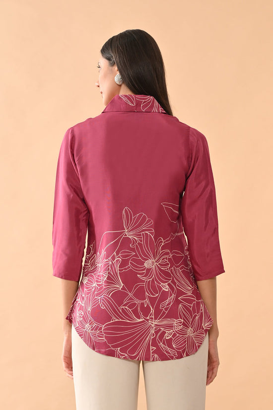 Pink Printed straight Top