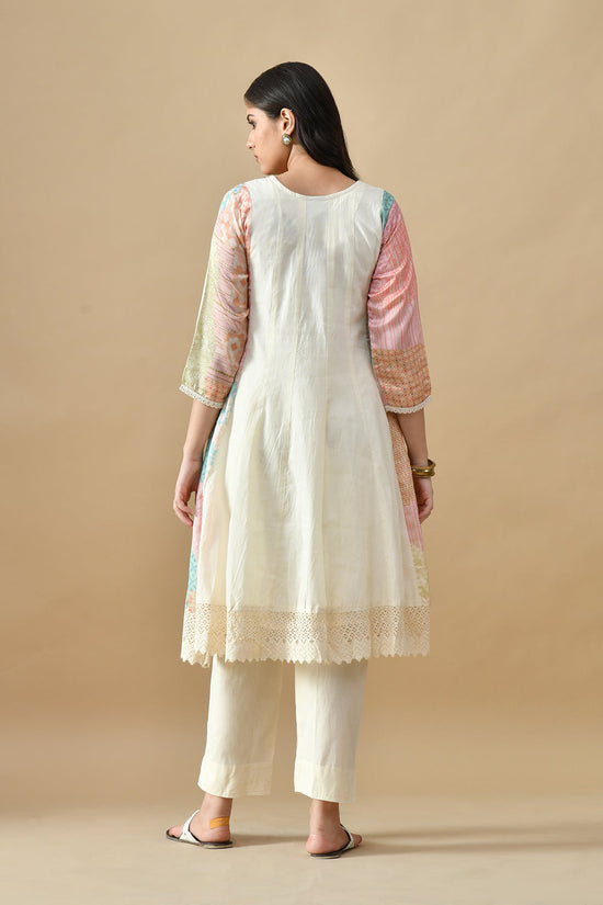 Cream Embroidered Kurta Set