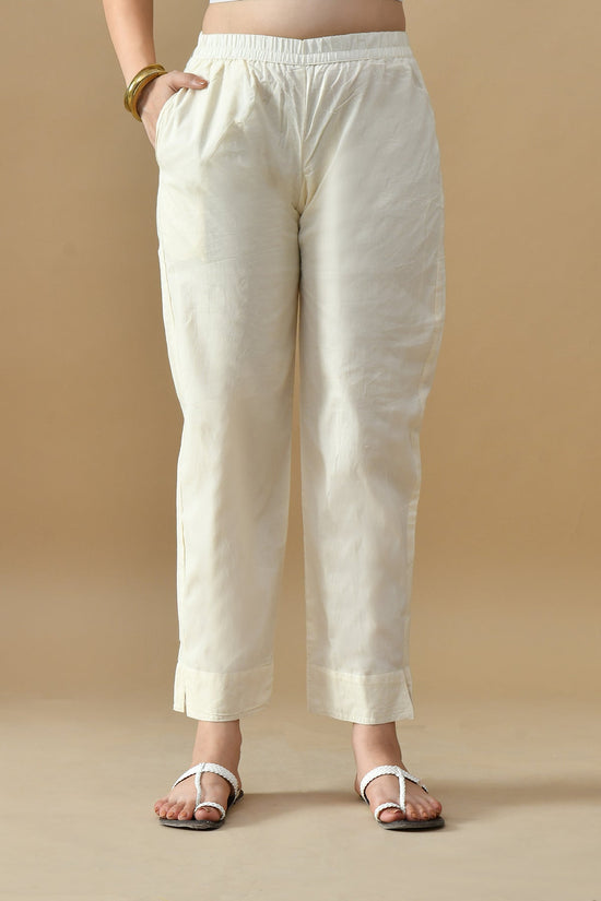 Cream Embroidered Kurta Set