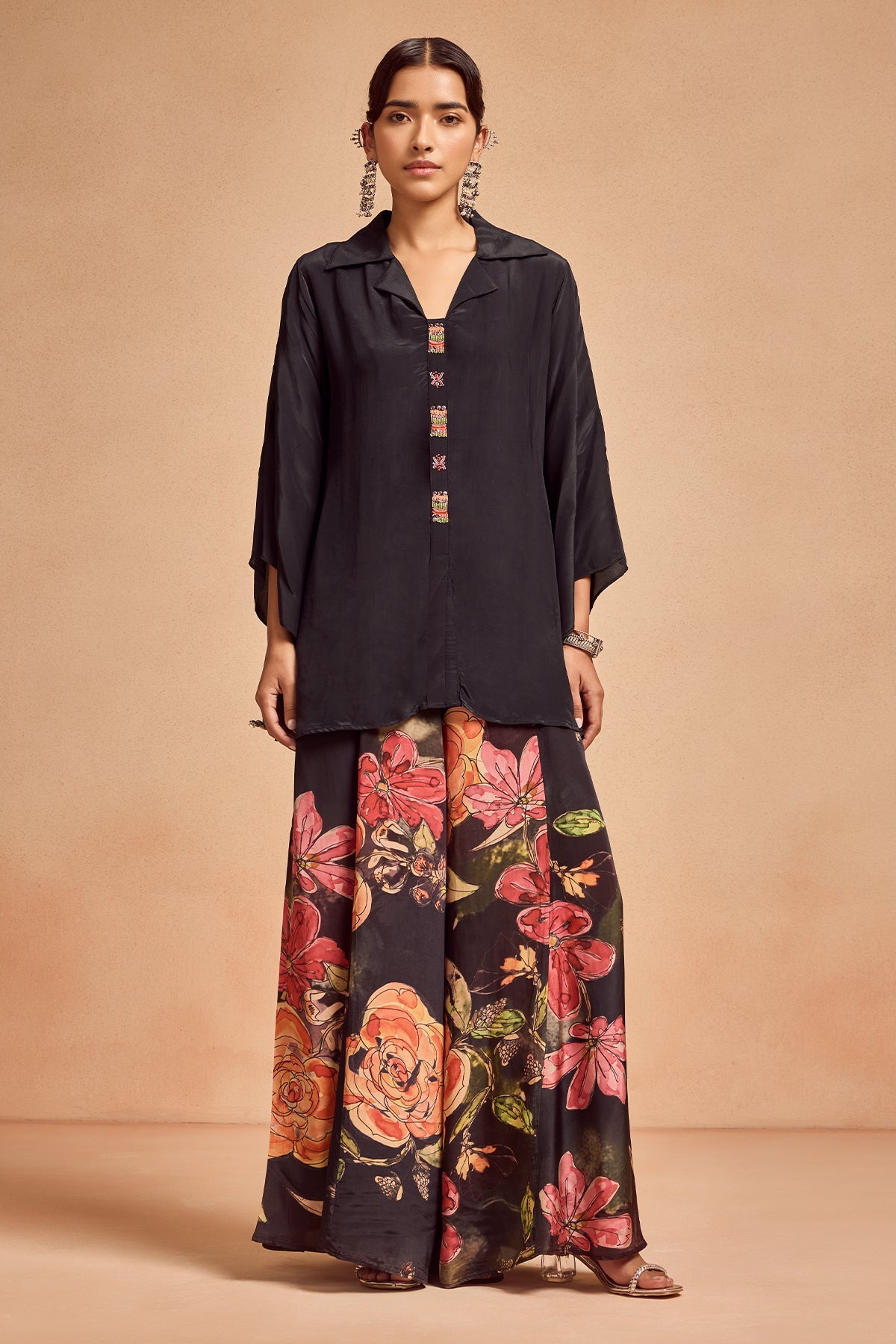 Black Printed Co-Ord Set