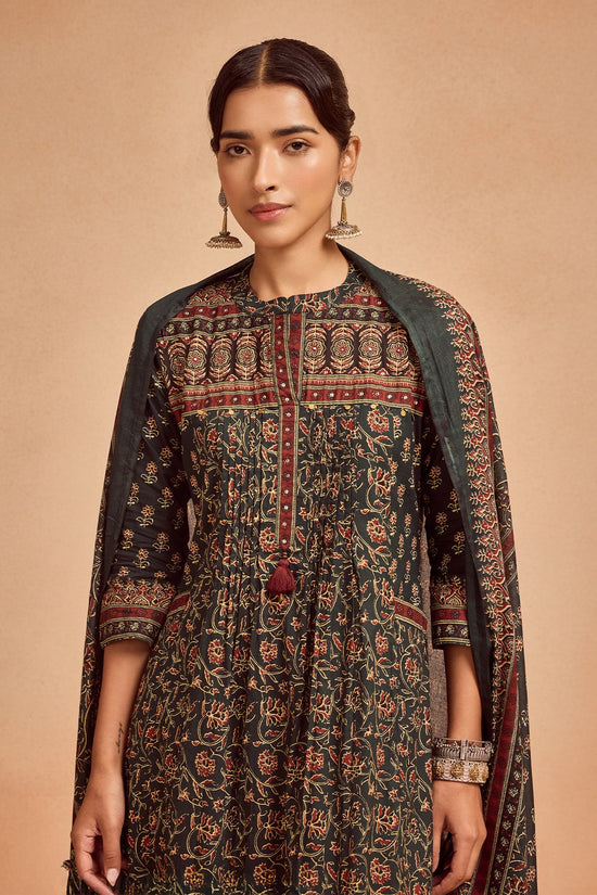 Green Printed Kurta Set